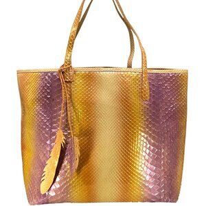NANCY GONZALEZ Large Erika Python Tote NEW